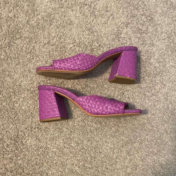 Jeffrey Campbell Melange Woven Slide Sandal, Lilac Purple, Size 7 - Picture 3 of 5